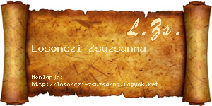 Losonczi Zsuzsanna névjegykártya